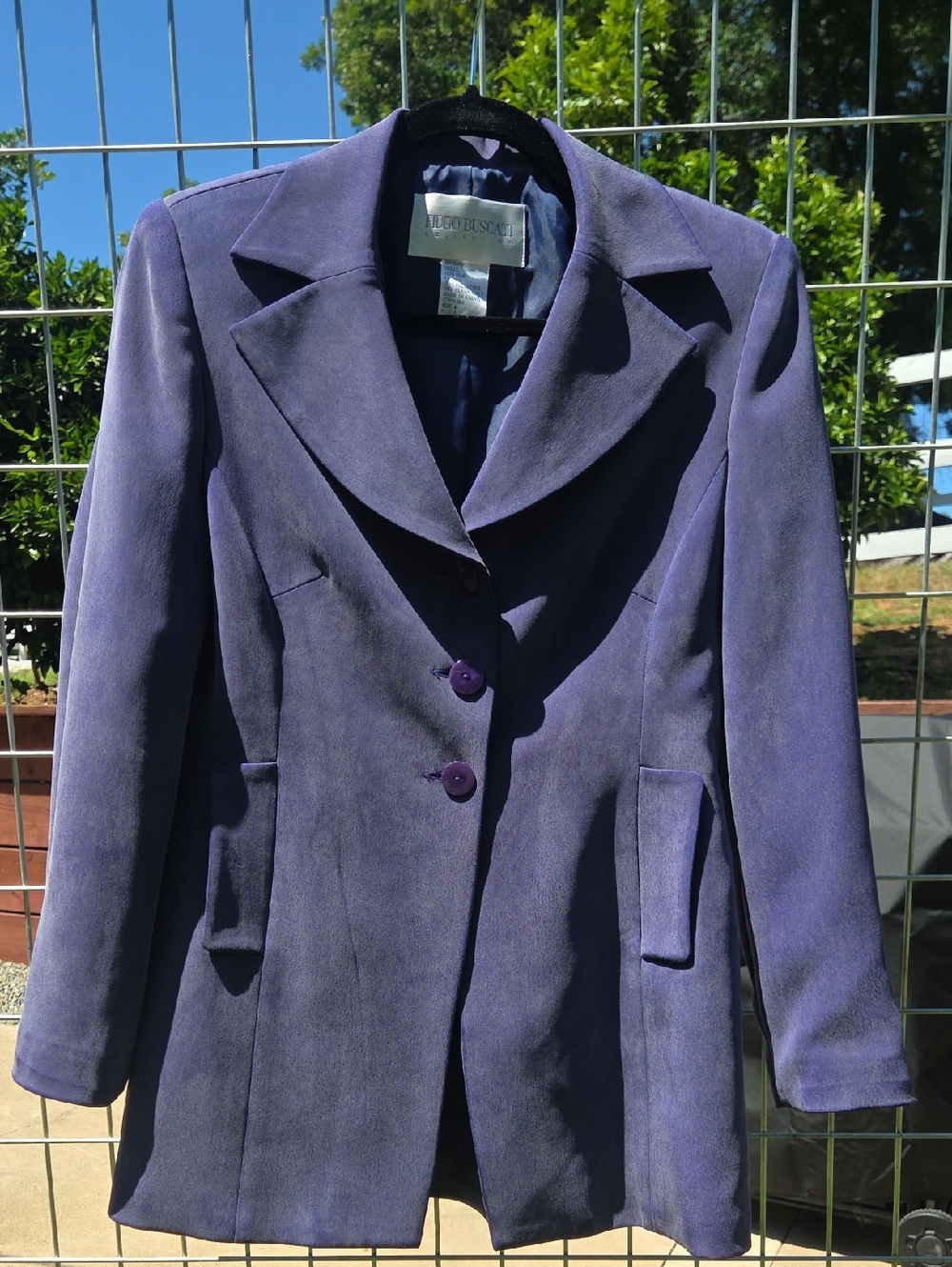 Vintage Hugo Buscati Silk Lined Suit Petite 4 - Picture 5 of 14